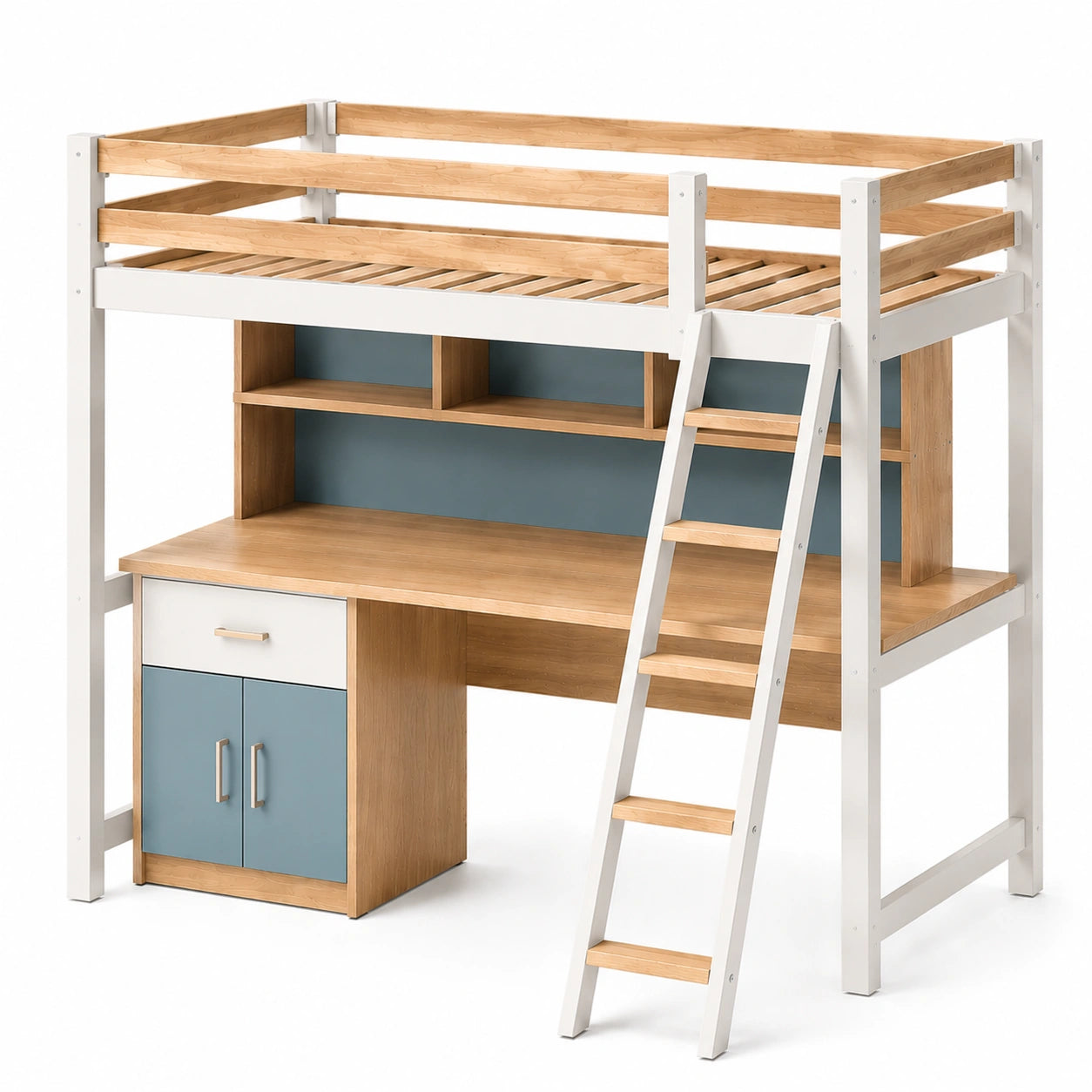 Conjunto de Mesa Alta y Sillas de Madera y Metal