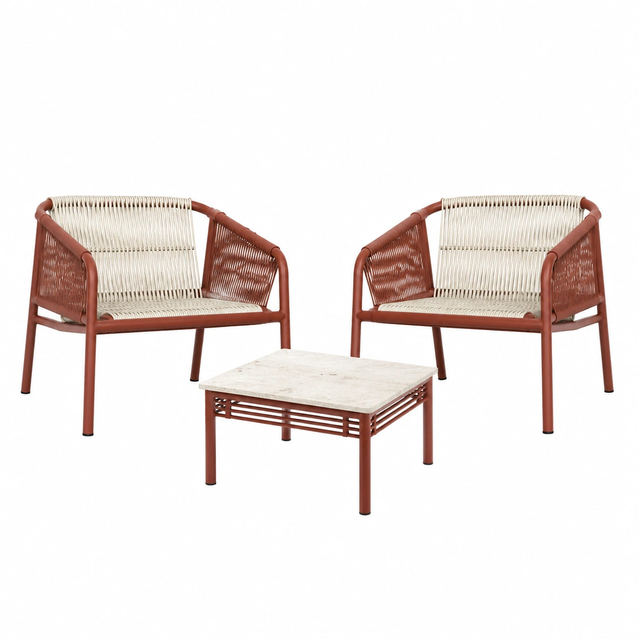 Conjunto de muebles para exterior de cuerda y aluminio