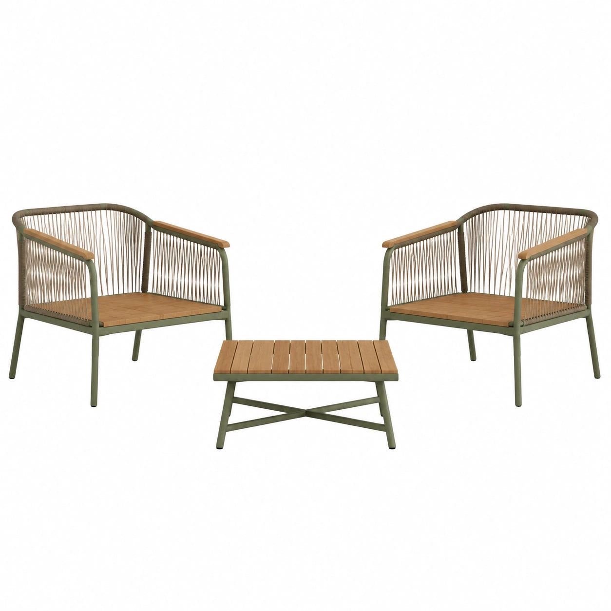 Juego de muebles con sofá de 3 plazas, sillones de tela y cuero PU