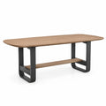 Mesa de comedor de madera contrachapada y metal 180x90x76 cm