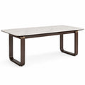 Mesa de comedor de mármol y metal 200x100x75 cm
