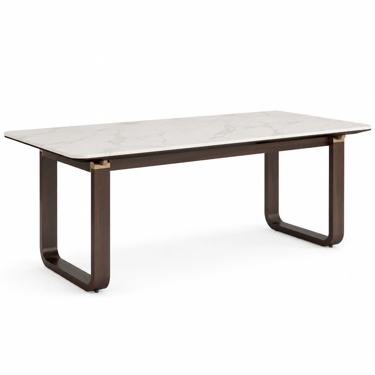 Mesa de comedor de mármol y metal 200x100x75 cm