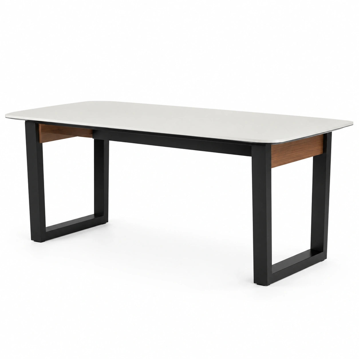 Mesa de comedor de cerámica y acero 180x90x75 cm