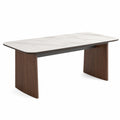 Mesa de comedor de mármol y madera 200x90x75 cm