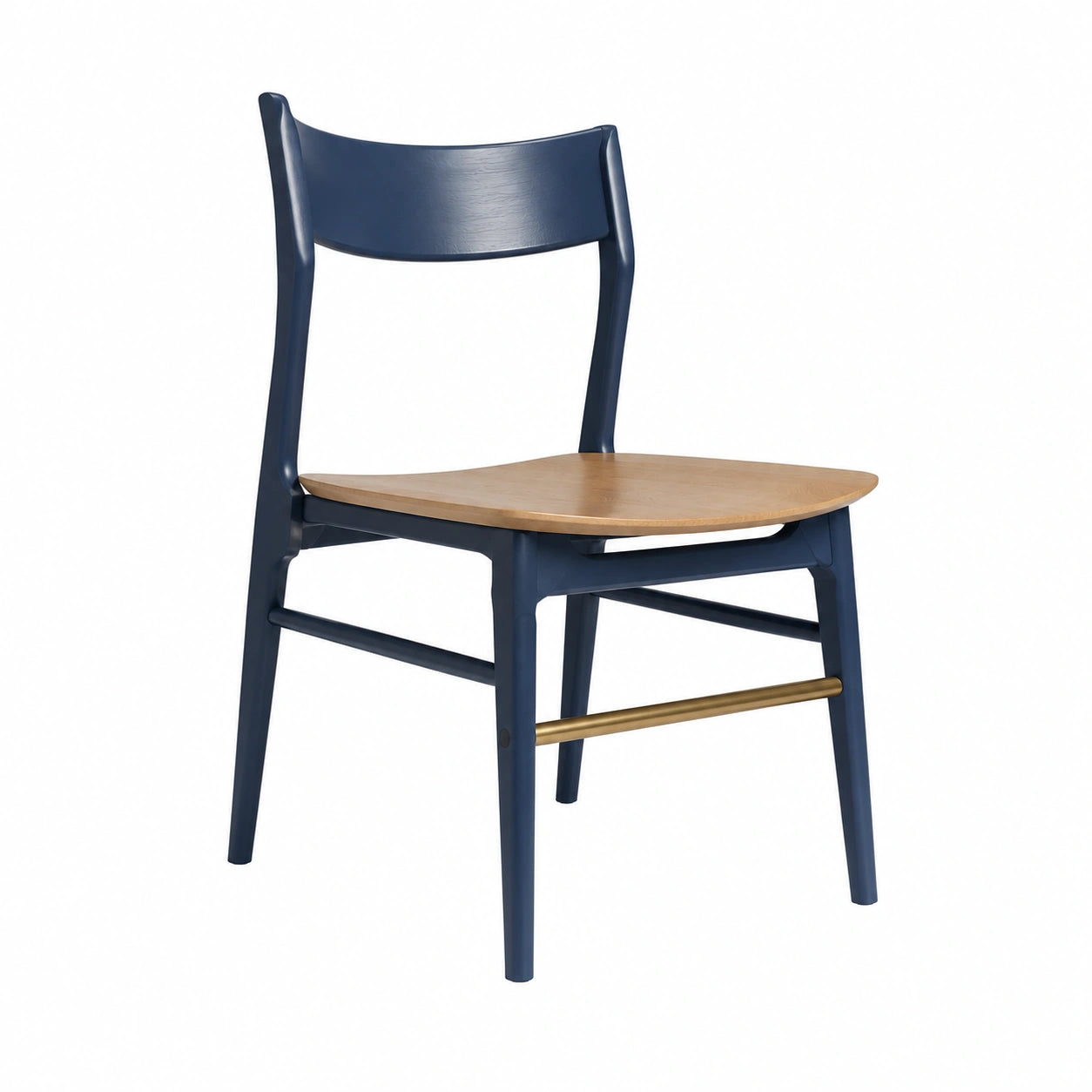 Silla de madera y metal para interior marrón y negro