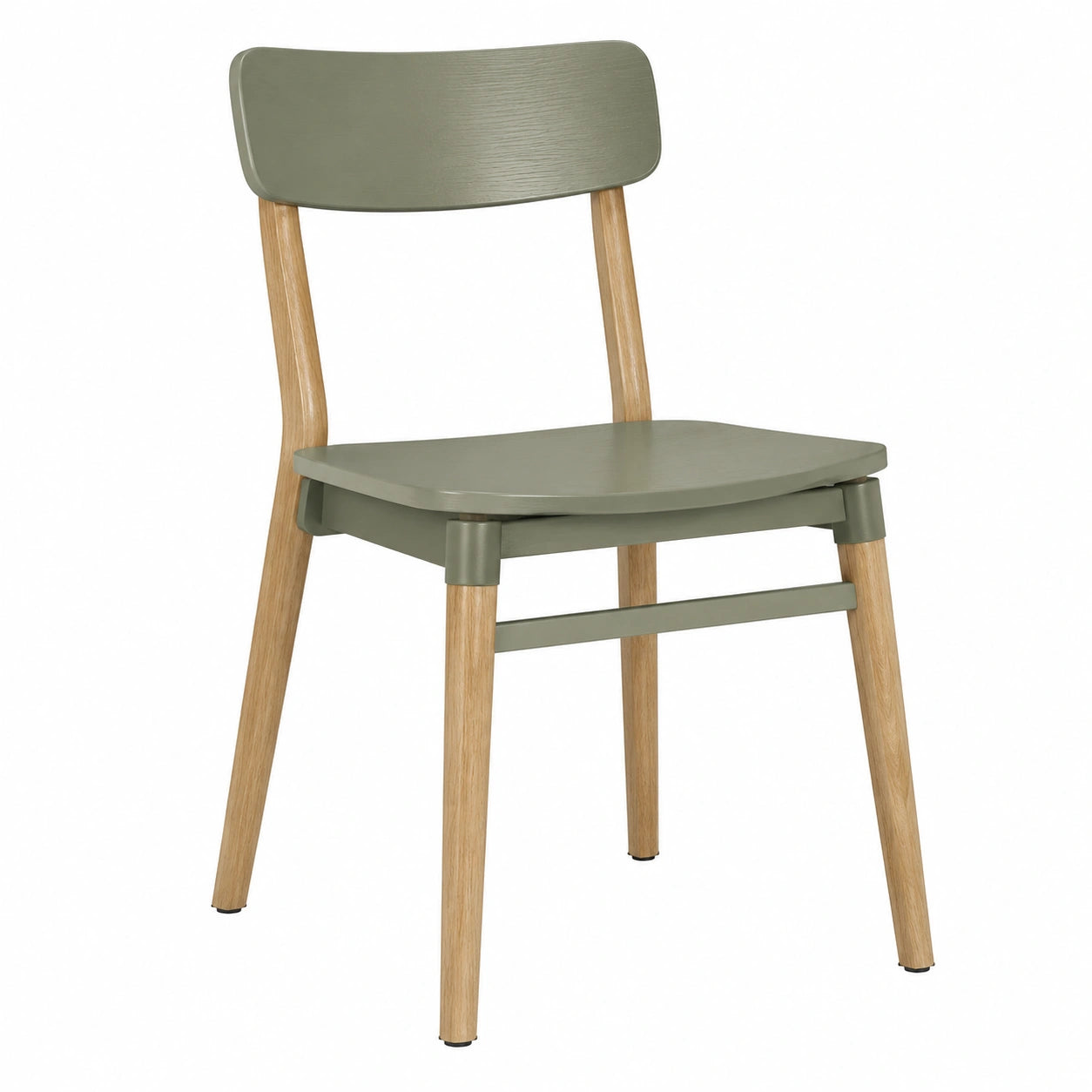 Silla de madera contrachapada y metal Negro 45x50x80cm