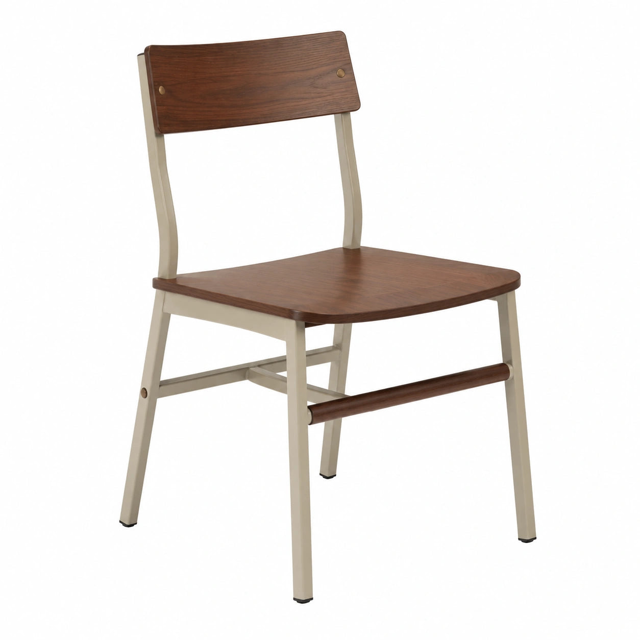 Silla de Madera y Metal Marrón y Negro, 85 cm de Altura