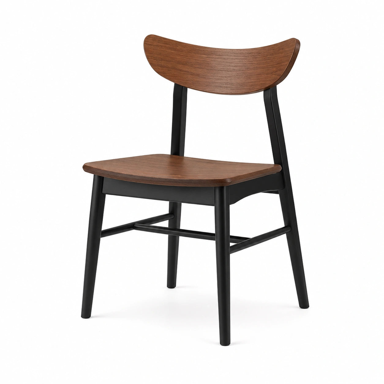 Silla de madera contrachapada y acero beige
