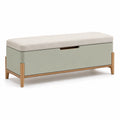 Banco de almacenaje de madera y MDF con asiento beige